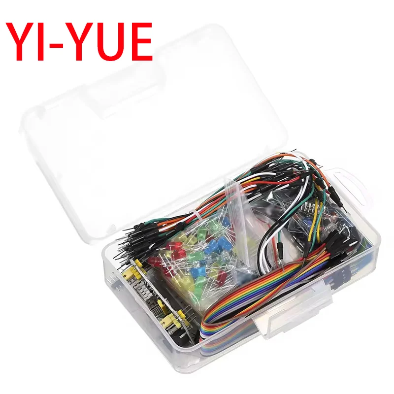 830 unids/caja Kit de inicio de proyecto DIY para Arduino UNO R3 Kit electrónico DIY conjunto de componentes electrónicos con tablero de pruebas de puntos de amarre