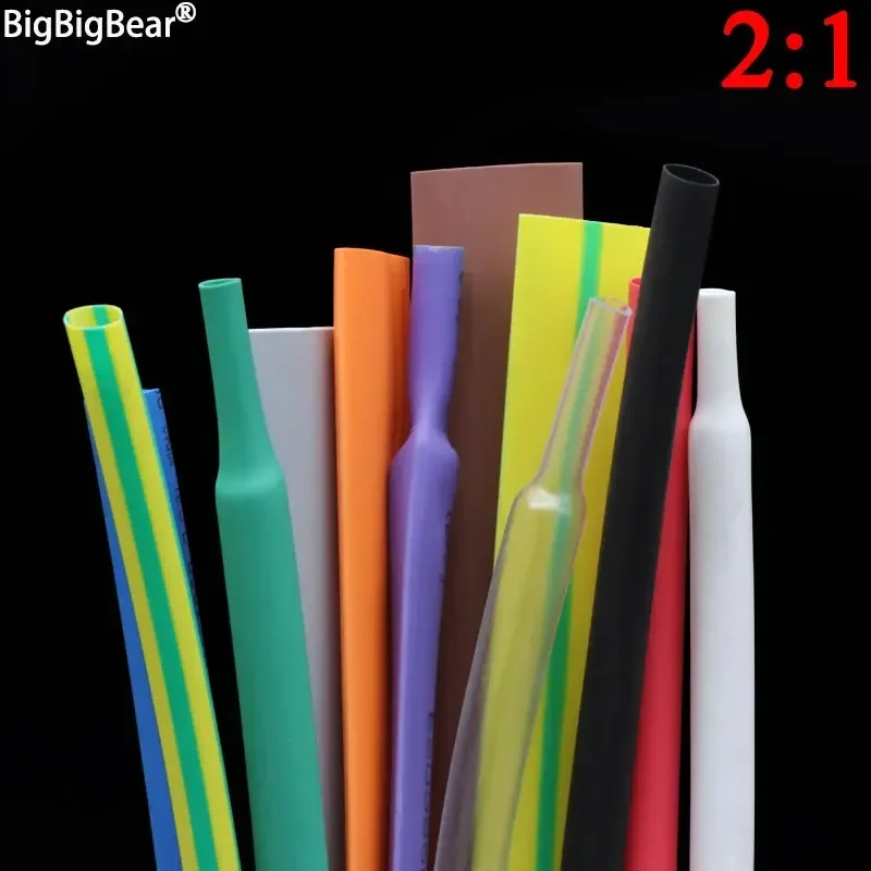 1 metro de diámetro 1 2 3 4 5 6 7 8 9 10 12 14 16 20 25 30 40 50 mm Tubo termorretráctil 2:1 funda de Cable térmico de poliolefina aislada - imagen 2