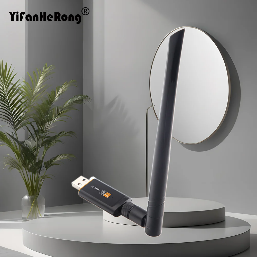 Adaptador USB WiFi inalámbrico de 1200Mbps banda Dual 2,4/5Ghz con tarjeta de red aérea 802.11AC receptor USB3.0 de alta velocidad