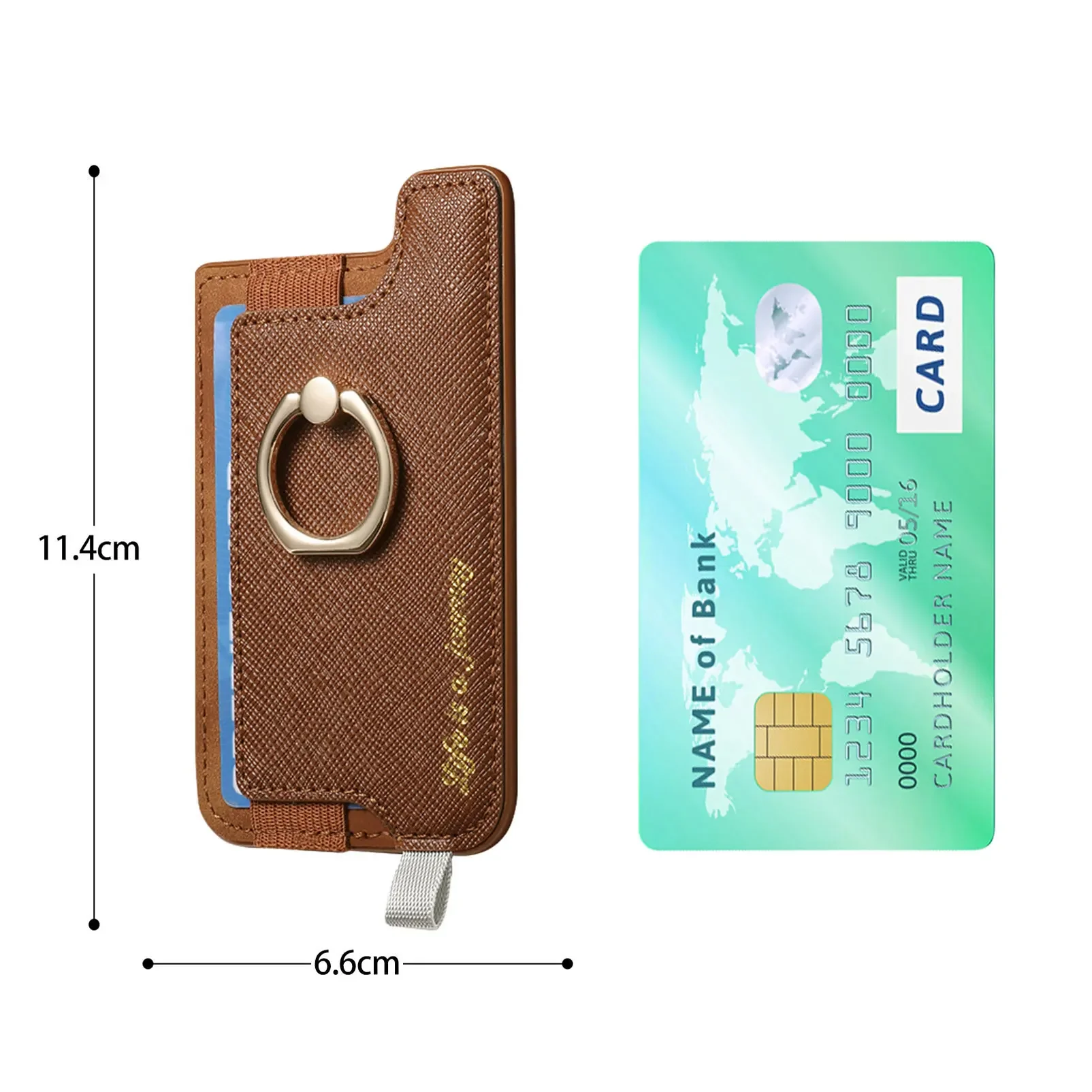 Bolsa de teléfono Universal, funda tipo billetera de cuero para iPhone 15 16 Pro Max 14 13 12, funda tipo billetera para tarjetas MagSafe, funda con soporte de anillo magnético - imagen 5