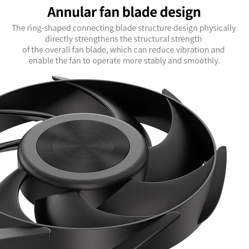 Teucer B12 12cm ventilador con cubierta de PC 12V 4PIN PWM Max 3000rpm patrón de CD diseño de hoja de ventilador anular más estable más silencioso para refrigeración de CPU - imagen 3