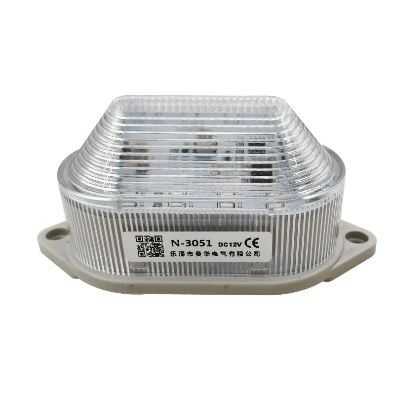 Luz de advertencia de señal estroboscópica LED roja y azul de doble Color, lámpara indicadora de N-3051, luz intermitente pequeña para alarma de seguridad, 12V, 24V, 220V - imagen 2