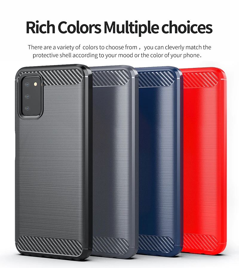 Para Samsung Galaxy A03s funda a prueba de golpes parachoques de carbono funda de silicona suave para Samsung Galaxy A 53 52 13 52s 34 03s 54 04 5G - imagen 3