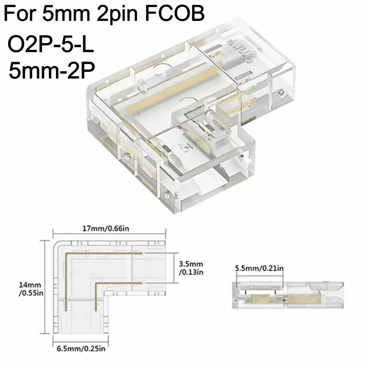 Conector de cable LED COB, conexión sin soldadura, Mini hebilla FCOB RGB CCT, tira de luces LED, 2, 3, 4 pines, sin área oscura, 5, 8, 10mm - imagen 5