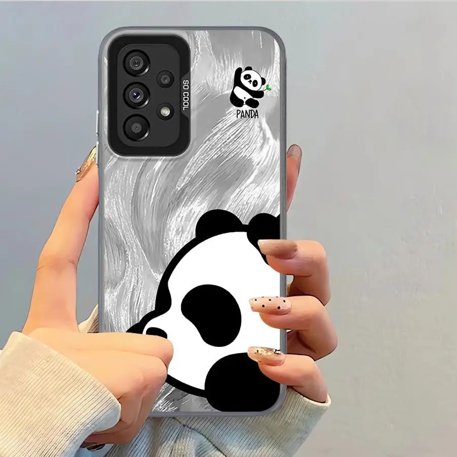 Funda trasera de teléfono para Samsung Galaxy S23 Note 20 Ultra S24 FE S21 S22 S23 S25 S20 Plus Panda de dibujos animados - imagen 4