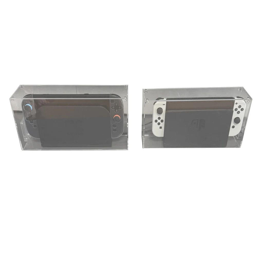 Para NS2 Switch 2 Cubierta antipolvo acrílica - 360 °   Vitrina de protección total para consola y base - imagen 4
