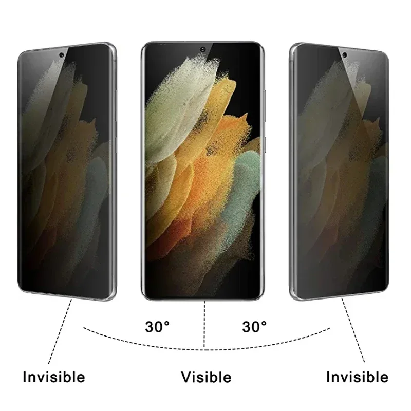 4 Uds película de hidrogel antiespía para Samsung S21 S20 S22 S23 S24 Ultra FE Note 20 10 S25 S10 S9 S8 Plus S10E Protector de pantalla de privacidad - imagen 3