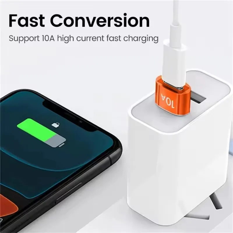 Adaptador OTG USB 3,0 a tipo C 10A, convertidor tipo C hembra a USB macho, transferencia de datos de carga rápida para Macbook Xiaomi Samsung - imagen 3