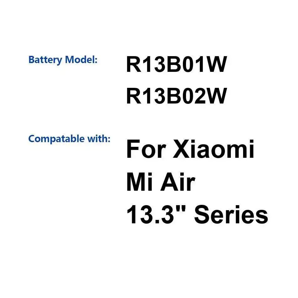 Batería para ordenador portátil R13B01W R13B02W 5230Mah para Xiaomi MI Air 13,3 "buen rendimiento de baja temperatura - imagen 3