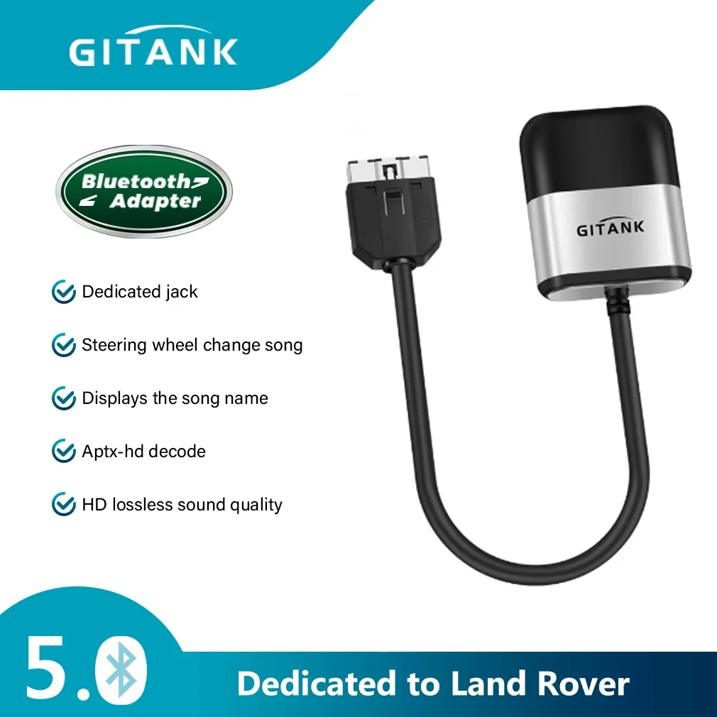 Kit adaptador Bluetooth 5,0 para coche, receptor de música Range Rover para Land Rover Special Jack, reemplazo de 30 pines, Compatible con iPod Jaguar
