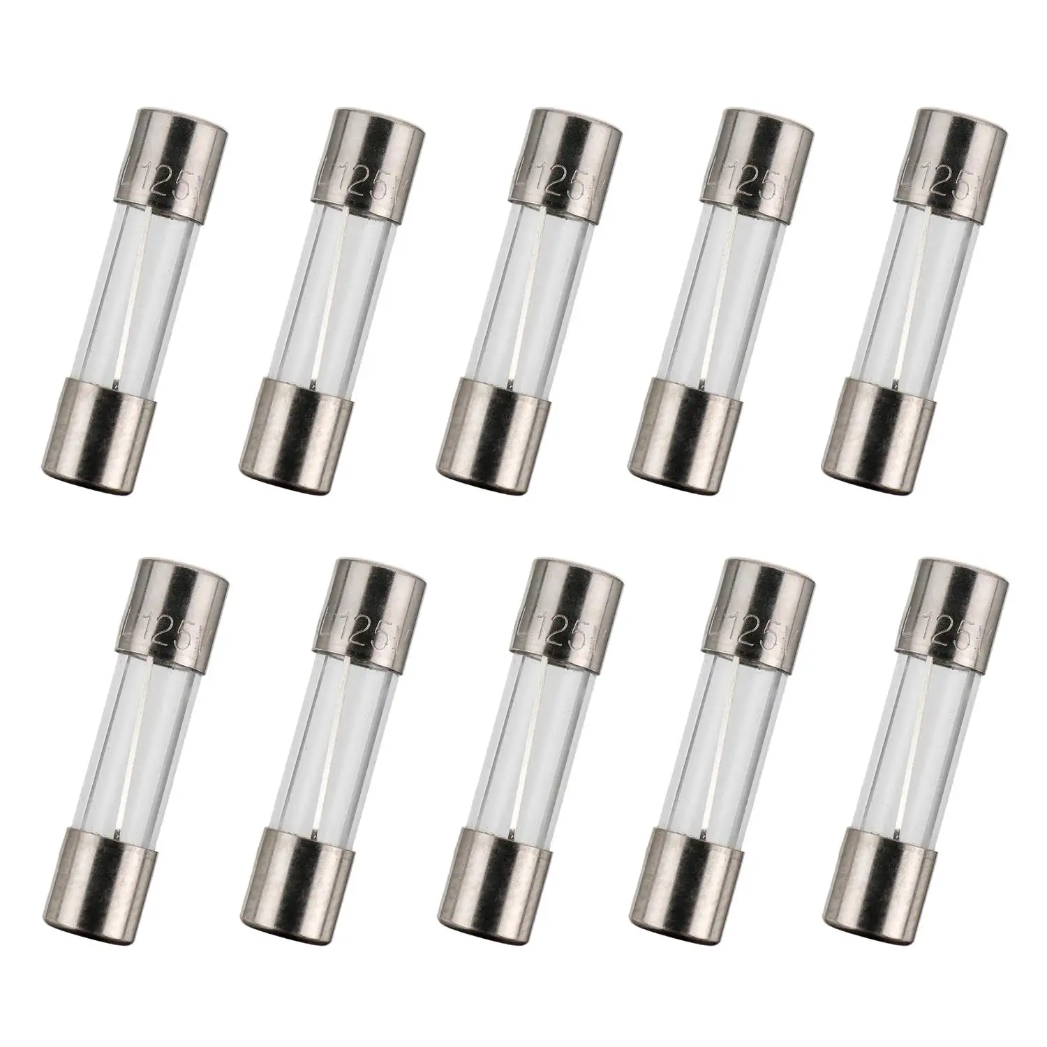 100 Uds 5x20mm fusible de tubo de vidrio de soplado rápido Kit surtido Amp 0.2A 0.5A 1A 2A 3A 5A 8A 10A 15A 20A 250V con caja de almacenamiento - imagen 3