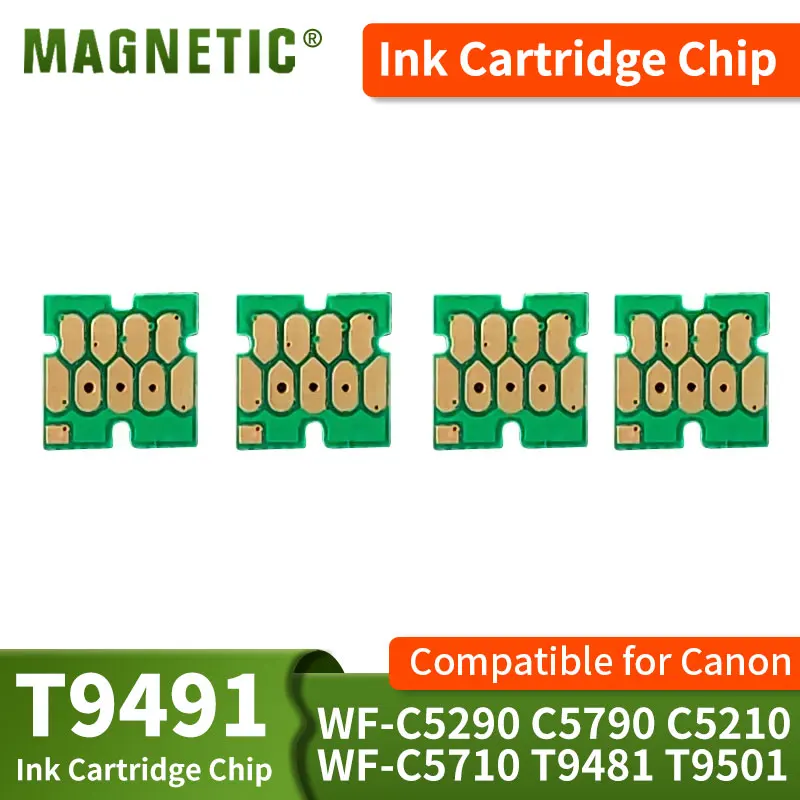 Chip de cartucho de tinta CN T9481, Chip de reinicio automático de arco T9491 para impresoras Epson WF-C5790 WF-C5710 WF-C5290 WF-C5210 en versión china