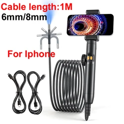 Endoscopio industrial HD articulado compatible con iOS y Android