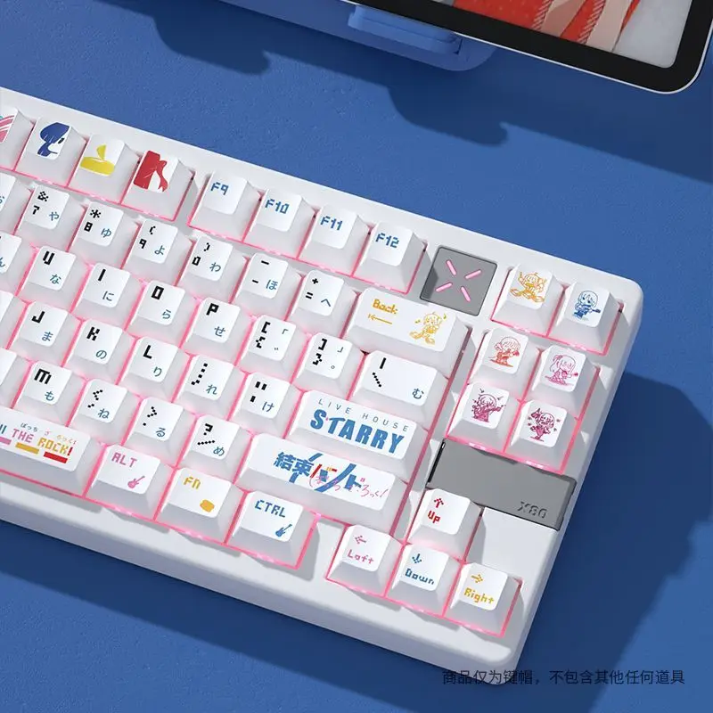 120 llaves ‌ Bocchi The Rock Keycaps PBT Dye-Sub retroiluminado lindos Keycaps Anime Gaming Key Caps para teclado ANSI 61 68 87 104 108 - imagen 5