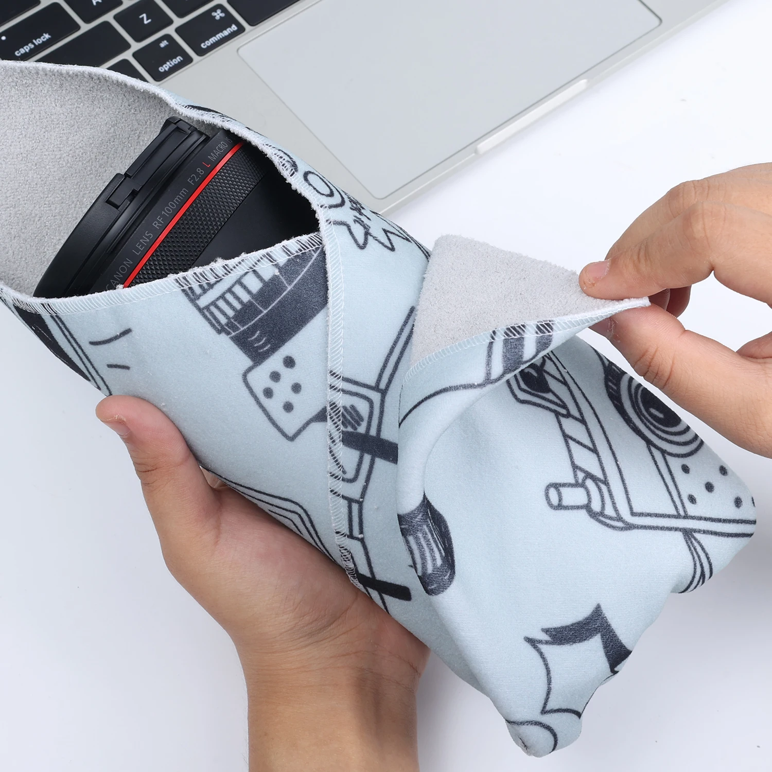 Cubierta protectora para cámara portátil, tela plegable para lente SLR, funda protectora, almacenamiento para envolver, bolsa para fotógrafo - imagen 2