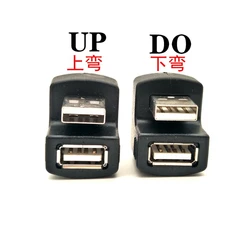 Alta calidad 180 °   Adaptador USB USB 2.0 A macho a B hembra Género Cable de 90 grados Convertidor de extensión en U