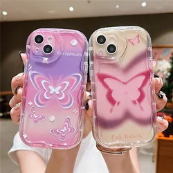 Funda Samsung Galaxy A12-A54 - Diseño Mariposa Degradada Coreano