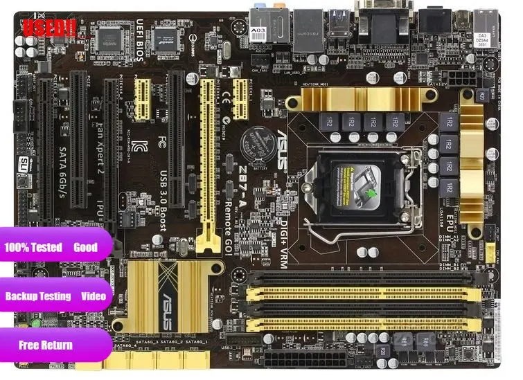 Asus-placa base Original Z87-A Z87 Socket LGA 1150 i7 i5 i3 DDR3 32G SATA3 USB3.0 ATX - imagen 2