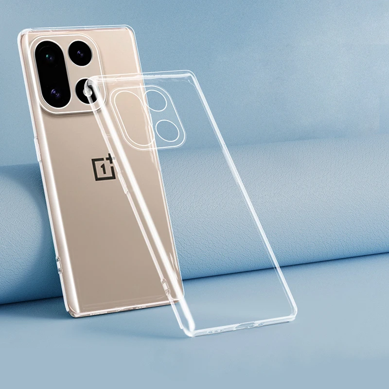 Funda trasera de teléfono con protección de cámara de TPU suave y transparente ultrafina para Oneplus 15