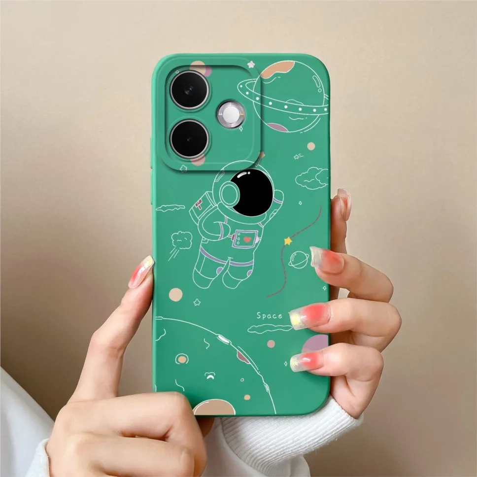 Fundas para Oppo A5 Pro Shell encantador astronauta de dibujos animados Funda de teléfono de silicona líquida para Oppo A5Pro Funda Coque - imagen 5