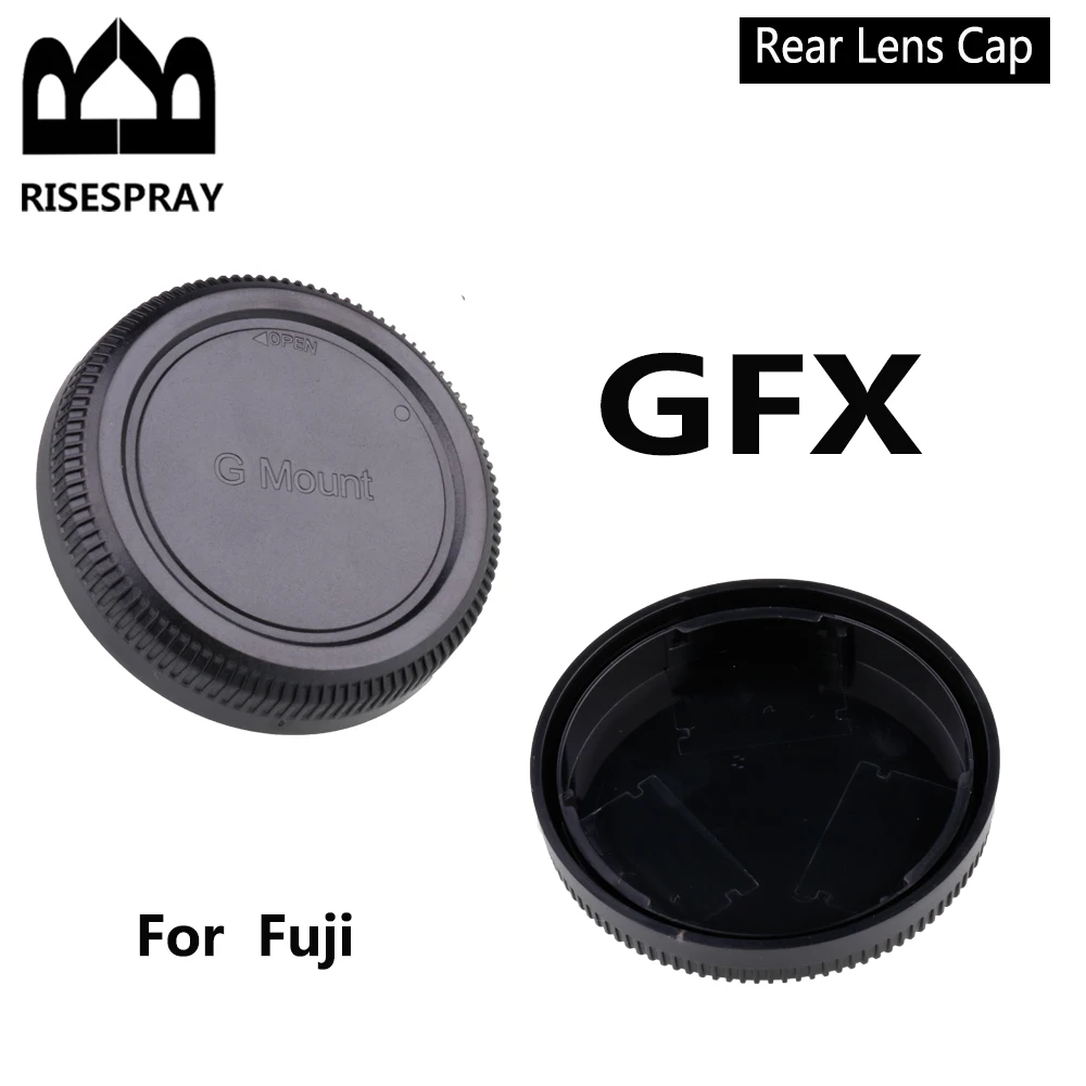 Tapa trasera de lente de montaje para Fujifilm GFX, tapa de cuerpo de cámara, juego de tapa de lente negra de plástico para GFX50R, GFX50S, GFX50SII, GFX100S - imagen 2