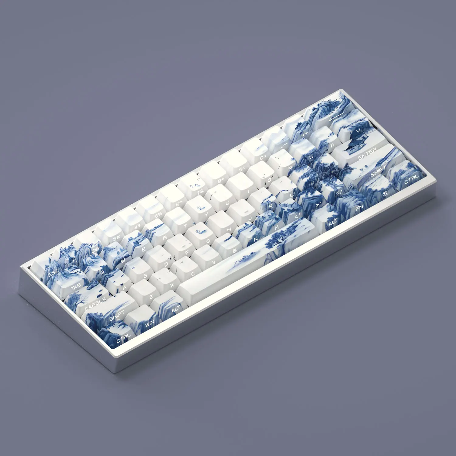 Teclas Jiangnan de 83 teclas, teclas PBT translúcidas, tinte Sub Cherry, tecla de Anime para teclado mecánico de diseño 61 65 68 GK61 Anne Pro 2 - imagen 3