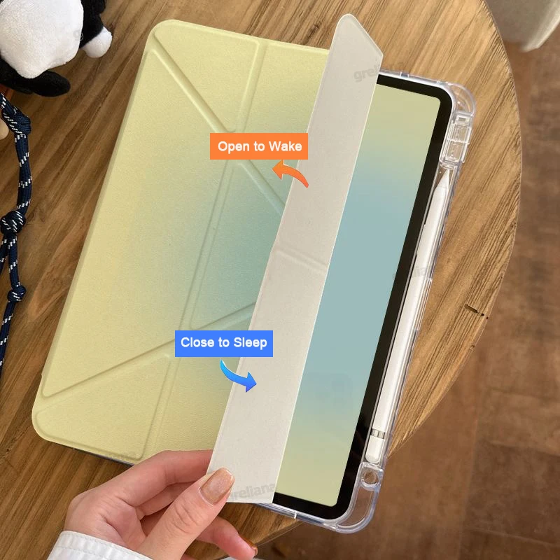 Funda para tableta con pliegue en Y degradado para Ipad 10th 10,9 11th 11 7th 8th 9th 10,2 pulgadas iPad Air 4 5 10,9 11 13 M2 13 air 3 10,5 Pro 11 12,9 6th 9,7 funda protectora - imagen 3