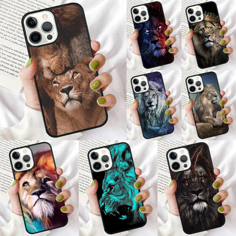 Animaux lion-funda de teléfono recién llegada para iPhone 17 Air 16 Coque 15 14 12 13 PLUS 11 PRO MAX, funda trasera