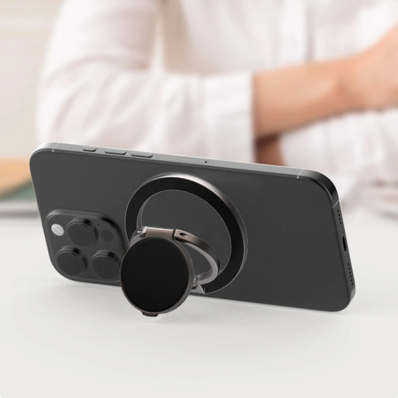 Soporte magnético para teléfono MagSafe de doble cara, soporte de anillo para teléfono, soporte magnético para iPhone 16 15 14 13, Android, soporte para coche de gimnasio - imagen 5