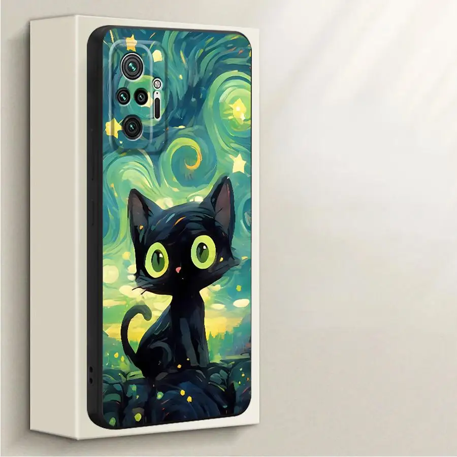 Funda blanda Van Gogh Art Cat para Xiaomi Redmi Note 10 11 Pro 13 12 ProPlus 11s 12s 10 14 Pro Plus 10Lite - imagen 5