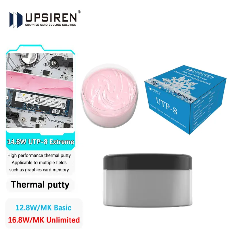 Masilla térmica 14,8 W UTP-8 extrema para procesador VGA GPU IC reemplazo de almohadilla térmica de enfriamiento rápido 12,8 W básico 16,8 W ilimitado