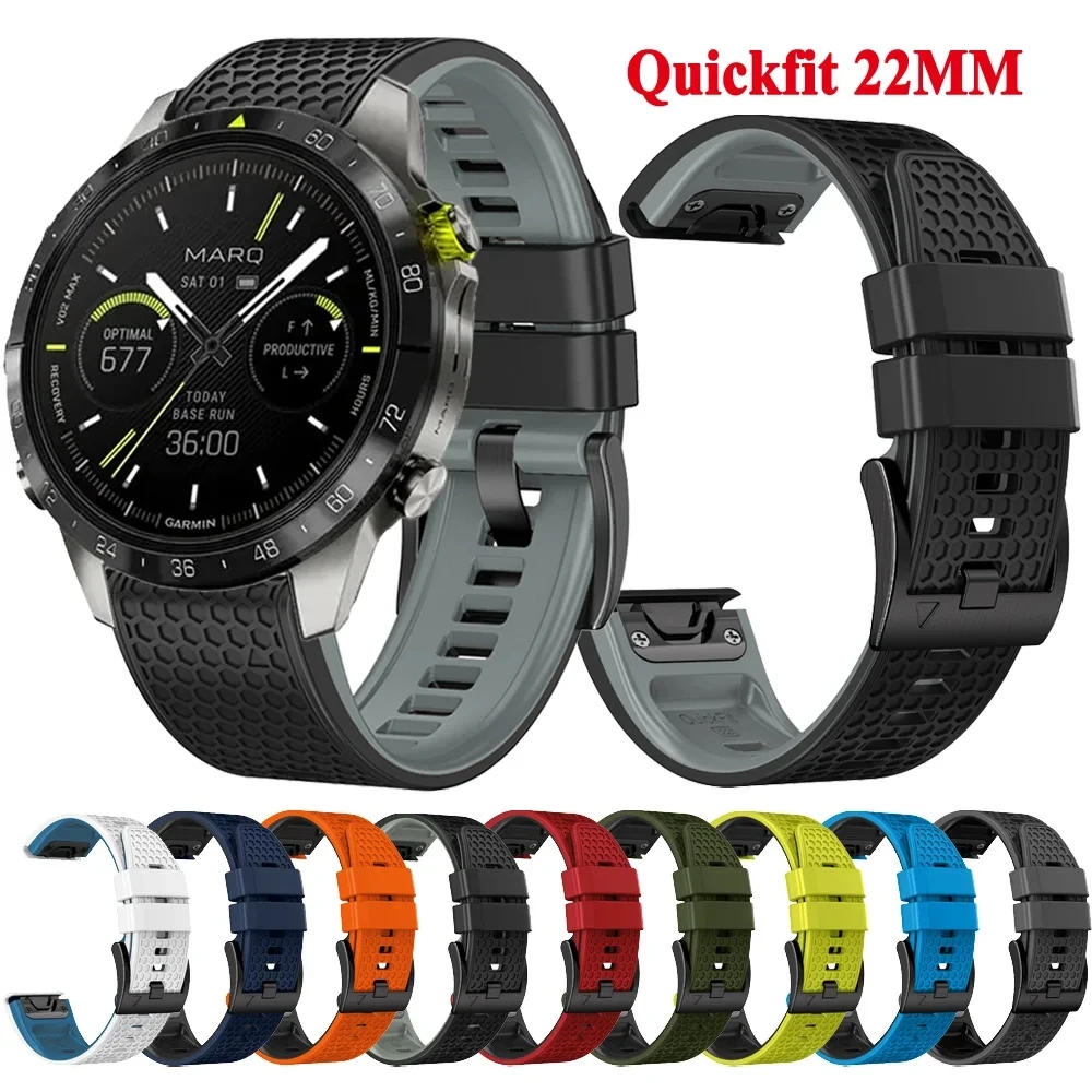 QuickFit-Correa de silicona para Garmin Fenix, pulsera de 26/22MM para modelos 7X, 7, 6X, 6 Pro, 5, 5X Plus, 3HR Approach, S70, S62 y S60