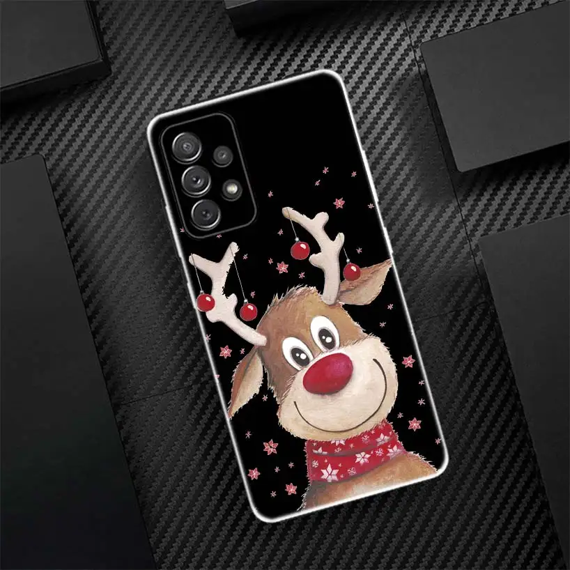 Funda de teléfono navideña con dibujos de alces y nieve para Samsung Galaxy A56 A55 A54 A53 A17 A16 A15 A14 A13 A36 A35 A34 A33 A26 A25 A24 A - imagen 5
