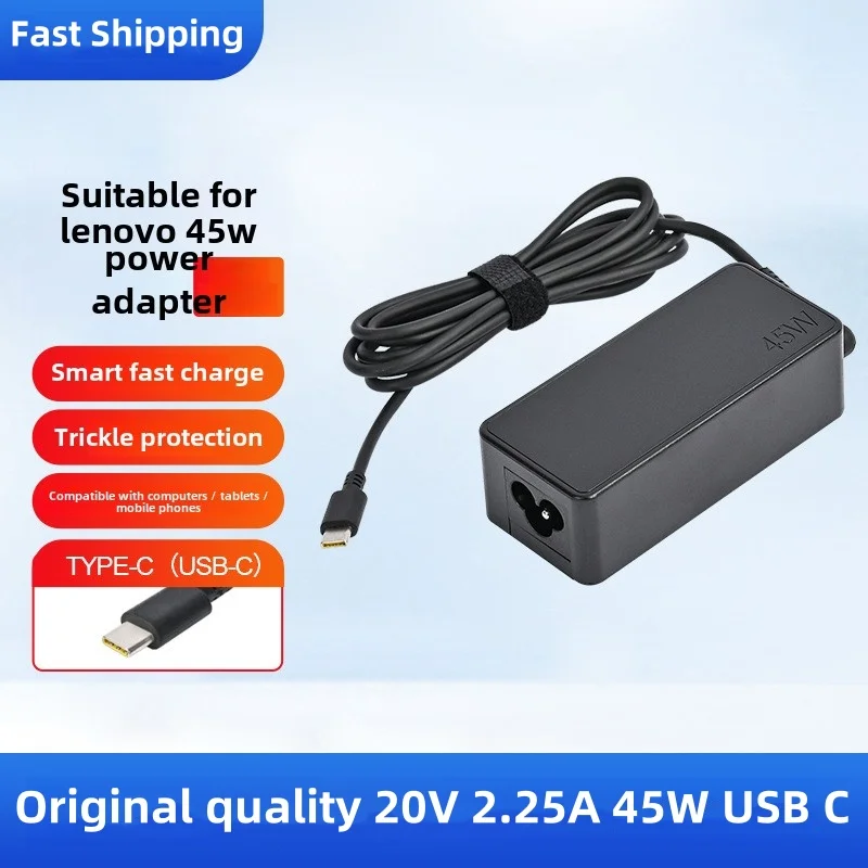 20V 2.25A 45W tipo USB C para Lenovo AC cargador de ordenador portátil Chromebook c330 00HM666 serie ThinkPad T480 Yoga 720S-13IKB 720S-13ARR
