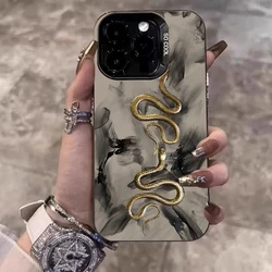 Funda iPhone 17 a X, Air 16E y Plus – Serpiente Dorada