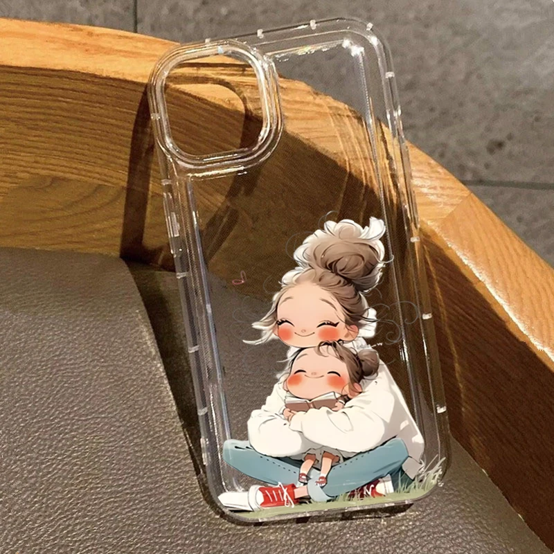 Funda de teléfono con diseño de niña pequeña y mujer, funda suave de moda para Samsung Galaxy S25 S24 S23 FE S22 Ultra Plus A35 A55 A54 A53 A52 - imagen 2