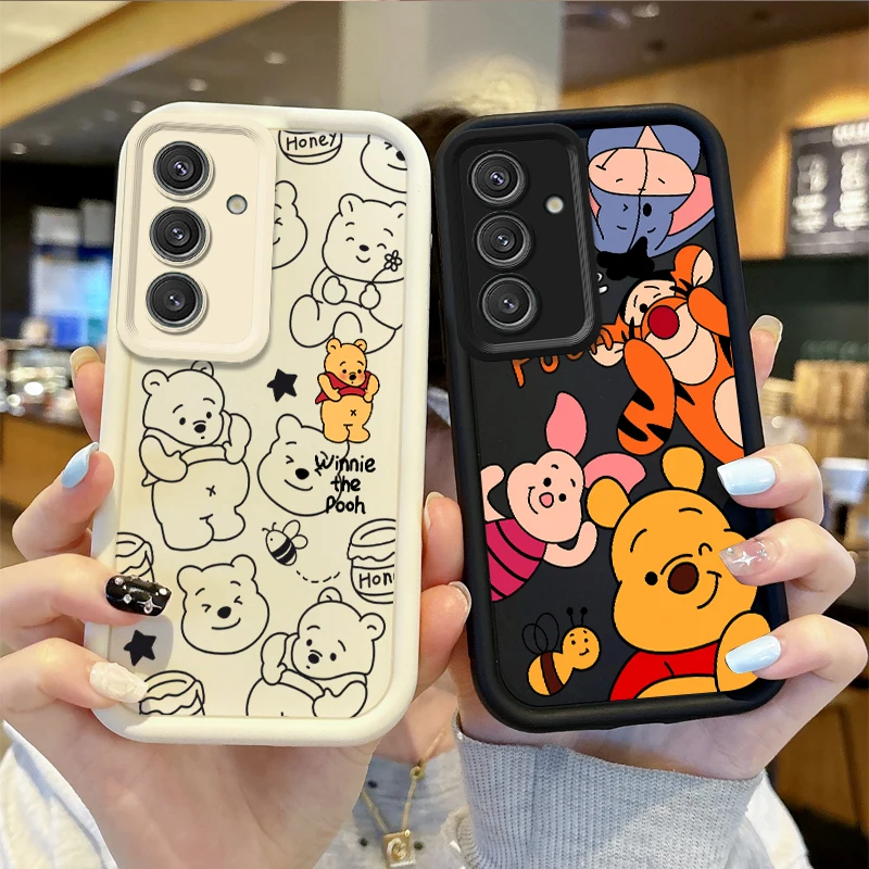 Funda de silicona de Disney Winnie Pooh para Samsung Galaxy A35, A34, A33, A32, 5G, A31, A30, A24, A23, A22, A13, A12, A05, A03, cubierta a prueba de golpes