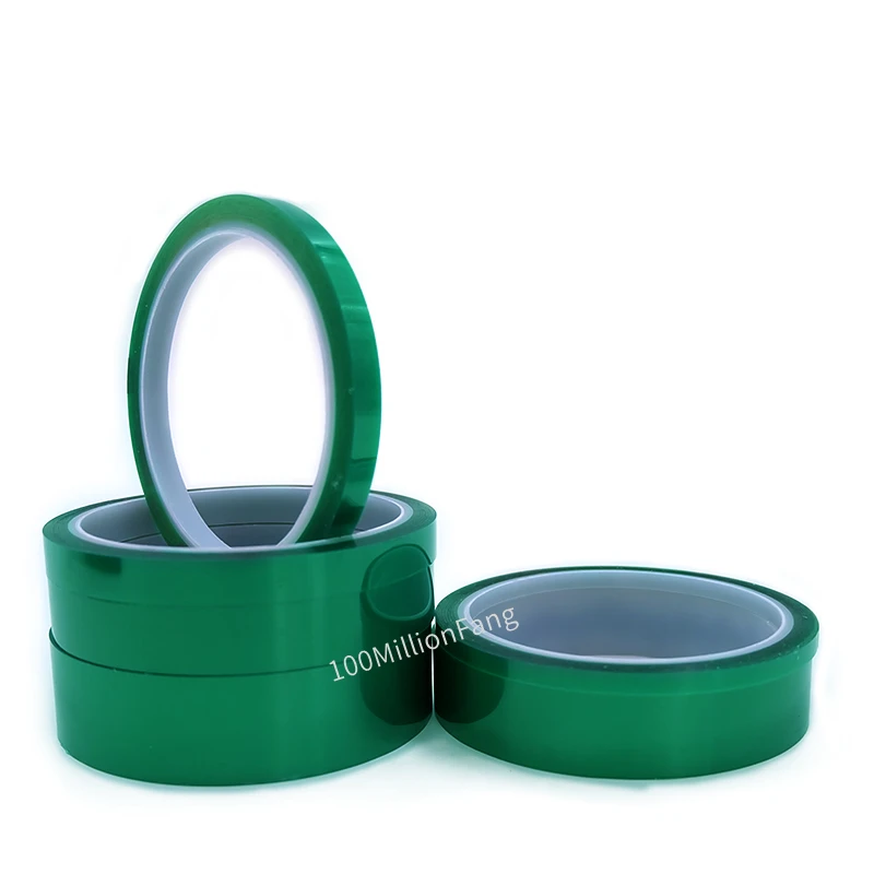 Cinta de película PET resistente al calor, protección de enmascaramiento de alta temperatura, cinta verde para soldadura PCB, protección de aislamiento de revestimiento SMT - imagen 4