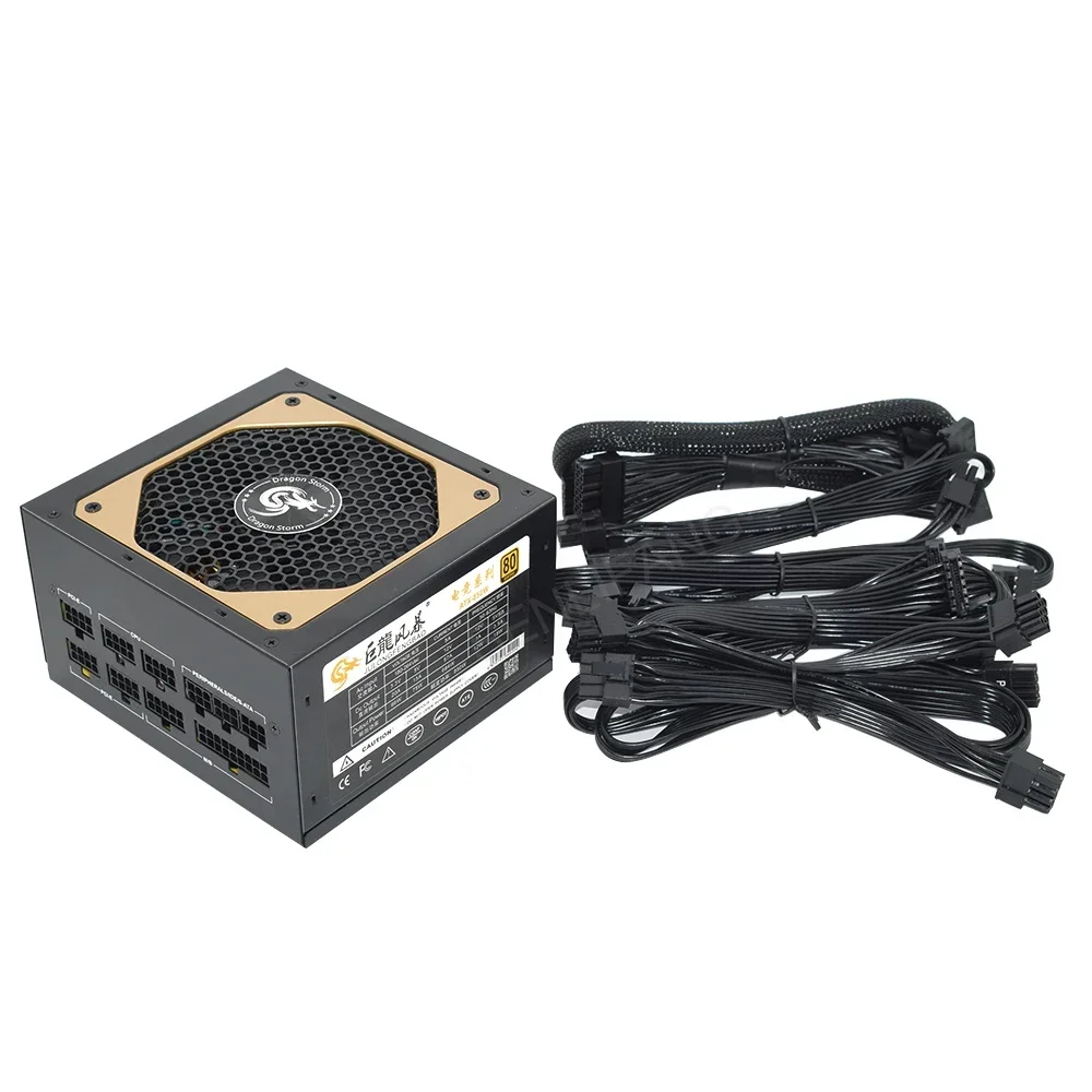 Para ventilador silencioso juego ordenador fuente de alimentación 12V profesional e-sports PSU ATX 850W Modular completo 80Plus oro 20 + 4 pines 1000W - imagen 2