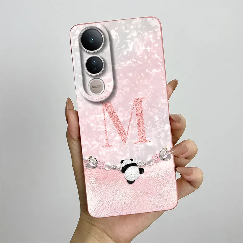 Para Vivo V50 Lite funda V2441 moda corona letras teléfono Shell suave silicona líquida contraportada protección completa parachoques a prueba de golpes - imagen 2