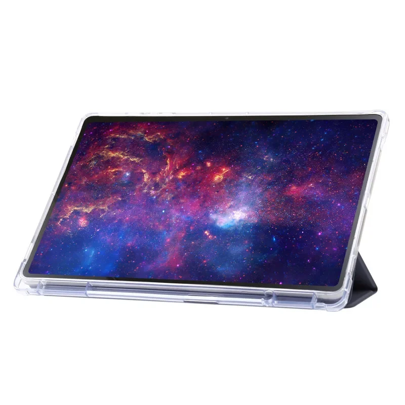 Funda para Samsung Tab S9 FE Plus con soporte para bolígrafo, carcasa inteligente magnética trasera transparente para Galaxy Tab S9 FE Plus 12,4 - imagen 2