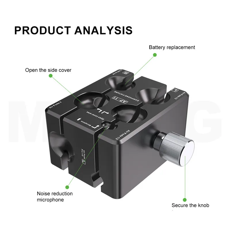 MIJING AP-11 accesorio de auriculares para 1/2/3 Pro 1/2 cubierta de repuesto de batería sujeción reducción de ruido Micro Clip de reparación - imagen 5