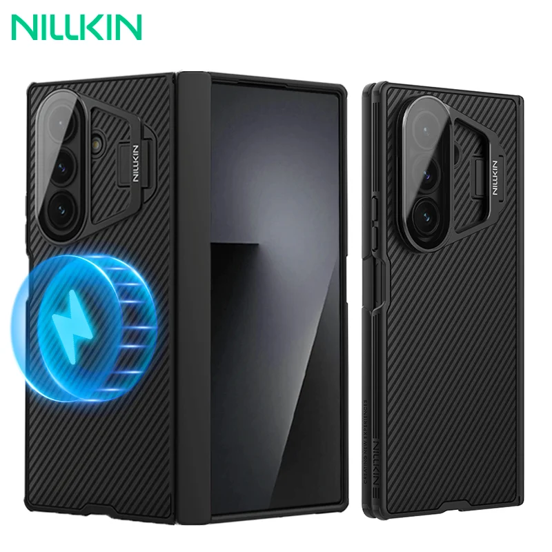 Para Samsung Galaxy Z Fold 7 5G MagSafe funda NILLKIN CamShield Prop con soporte para teléfono contraportada magnética para Samsung Z Fold 7