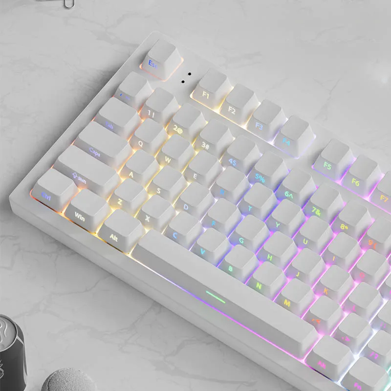 Teclas PBT retroiluminadas RGB, perfil de cereza, estampado lateral brillante a través de teclas, 140 teclas para interruptores Gateron MX, Teclado mecánico - imagen 2