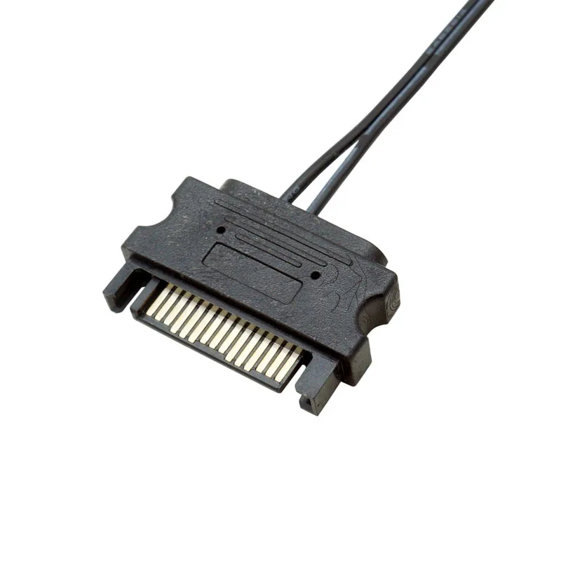 Cable adaptador de corriente SATA Power de 15 pines macho a SATA de 6 pines Slimline, 17cm - imagen 3