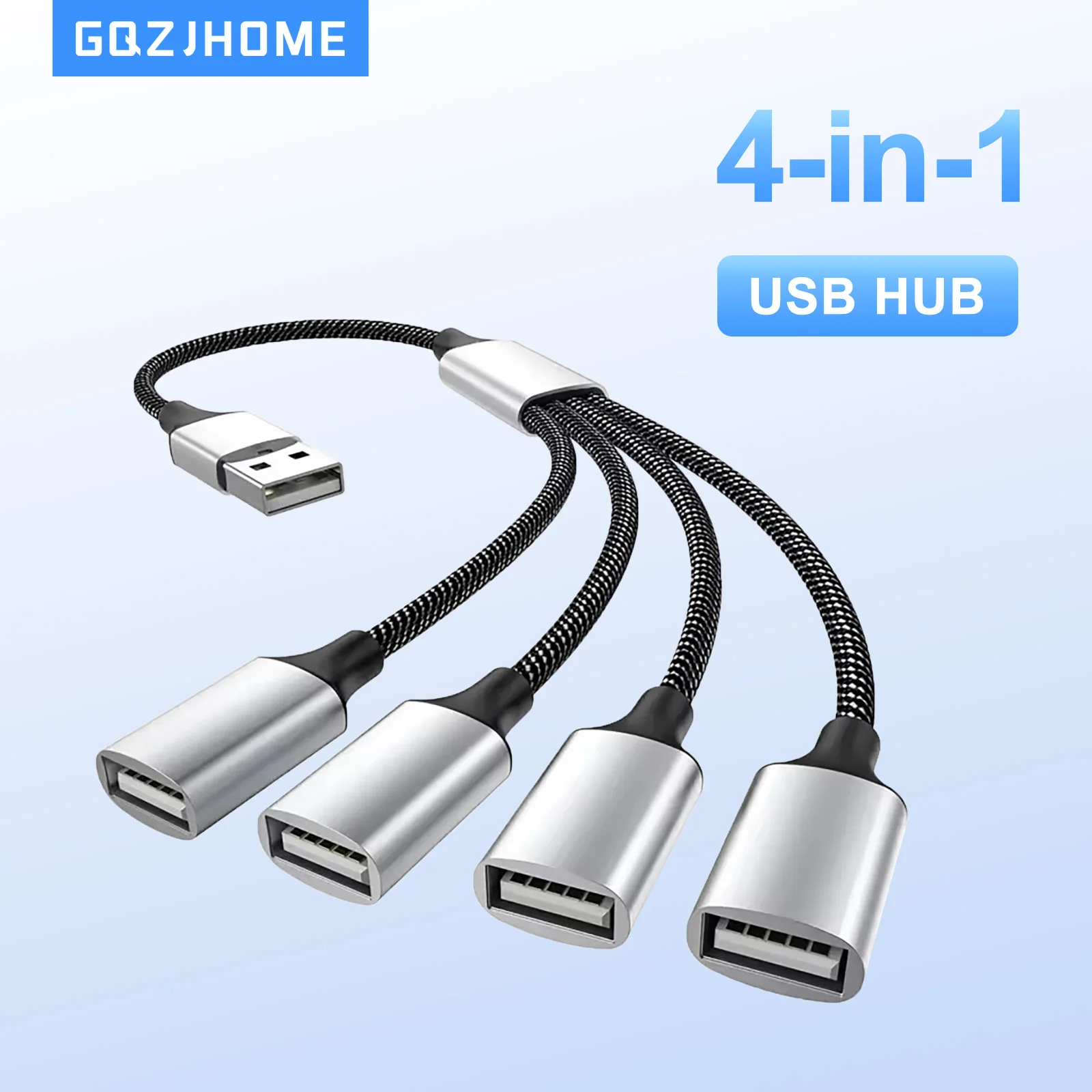 Transmisión rápida de datos, divisor de concentrador USB tipo C de 4 puertos, adaptador OTG para ordenador, MacBook pro Air, extensiones de concentrador USB multidispositivo