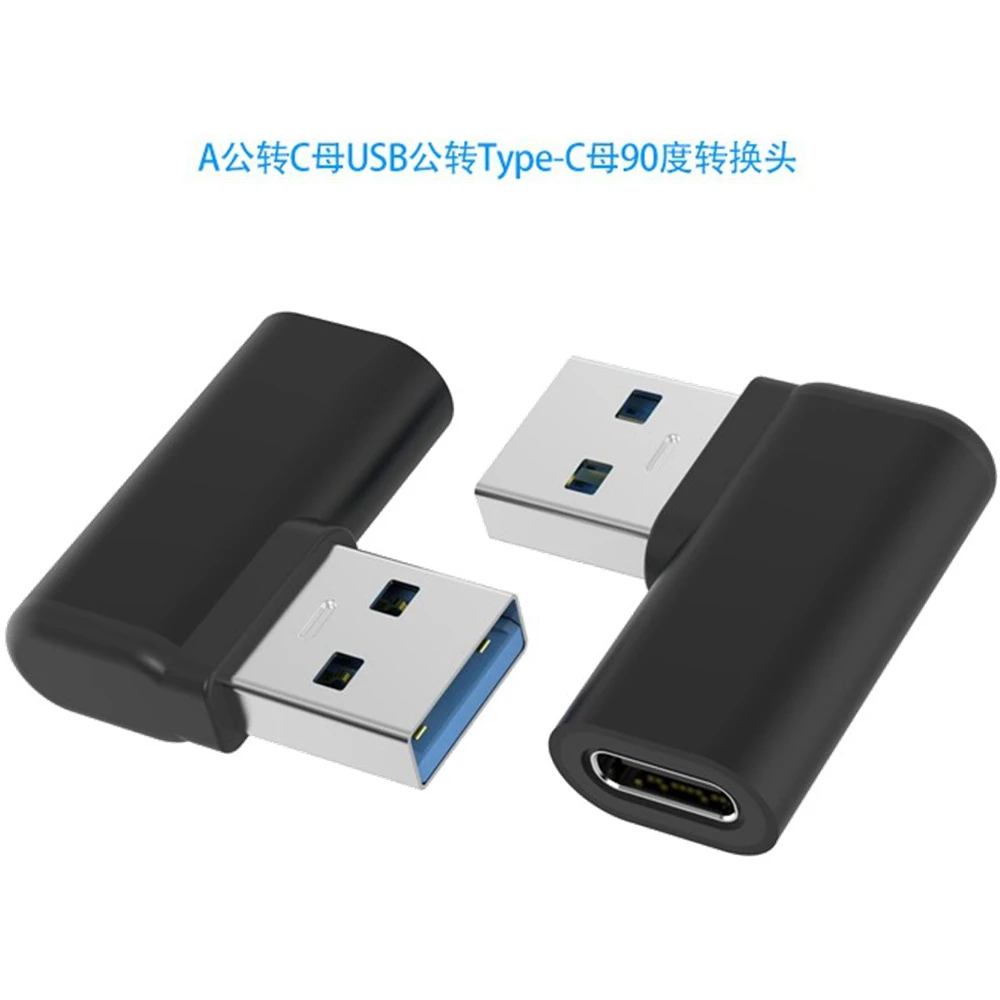 Adaptador de datos de carga USB3.1 de codo lateral de 90 grados tipo c USB-C hembra par 3,0 macho arriba, abajo, izquierda, derecha adaptador PD para teléfono móvil - imagen 4