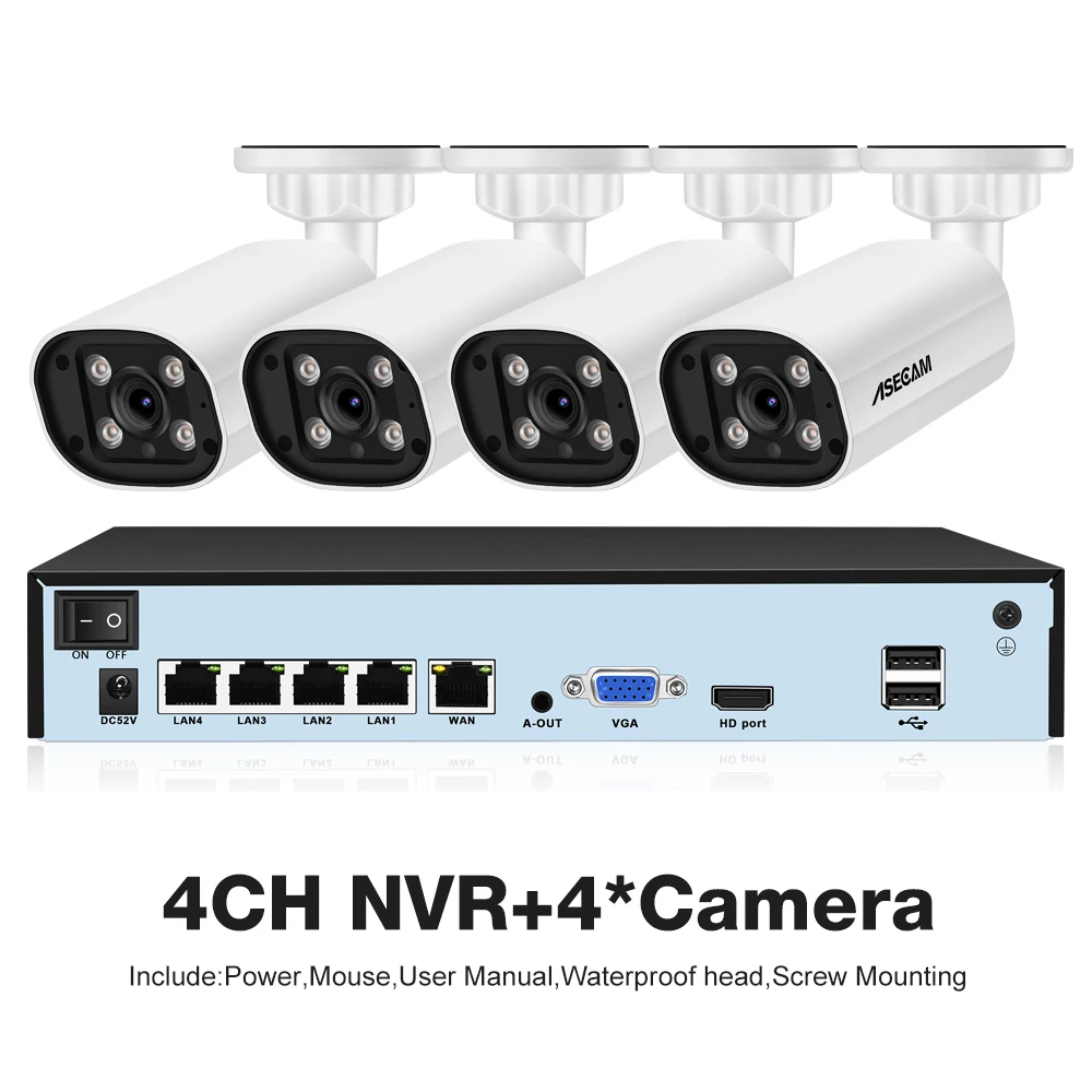 4CH NVR and 4 Camera