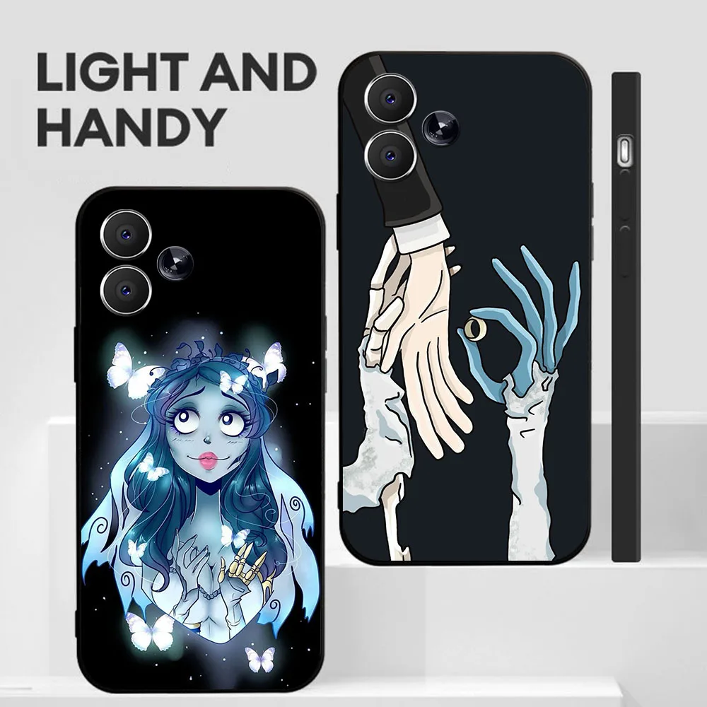BD-20 Funda negra Corpse Bride para Xiaomi Redmi Note 12 12S POCO F5 F6 M6 Pro Plus - imagen 3