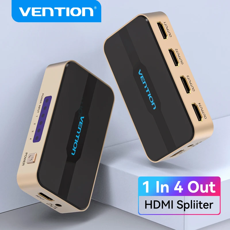 Vention Divisor 1x4 4K/30Hz HDMI 1.4 con Adaptador - imagen 3